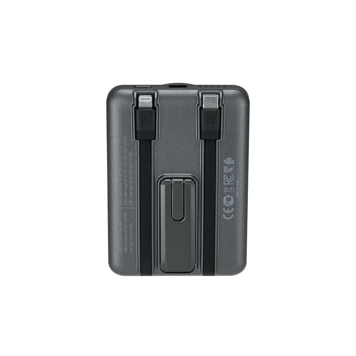 Rivacase VA2607 batteria portatile Polimeri di litio (LiPo) 5000 mAh Carica wireless Nero, Grigio