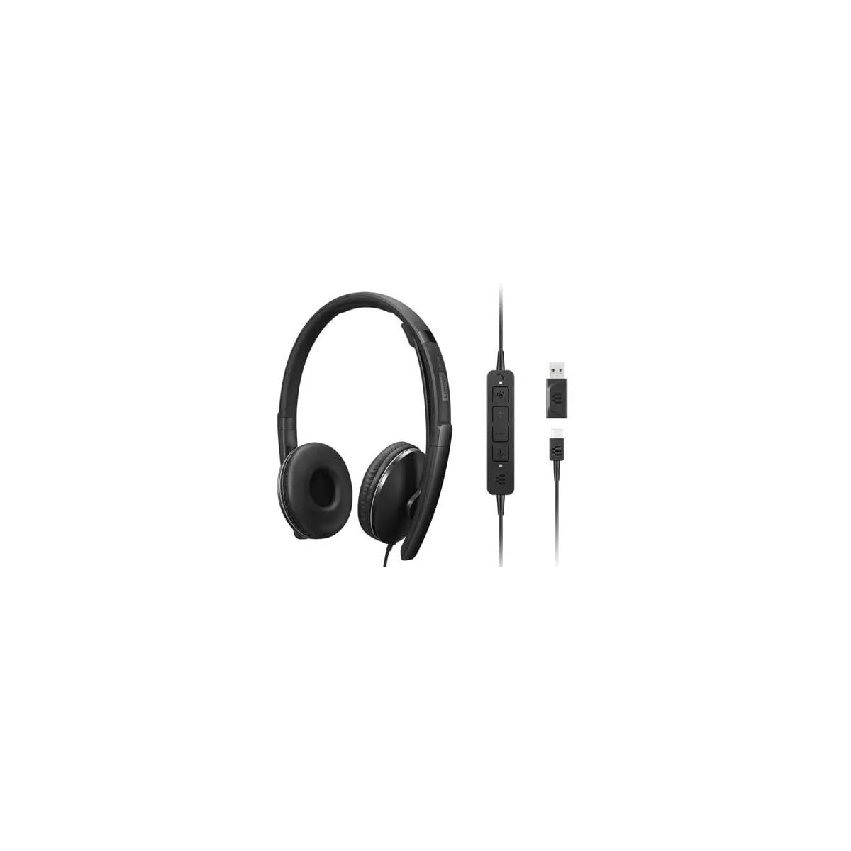 Lenovo 4XD1M45627 Cuffie Cablato a Padiglione USB tipo-C Nero