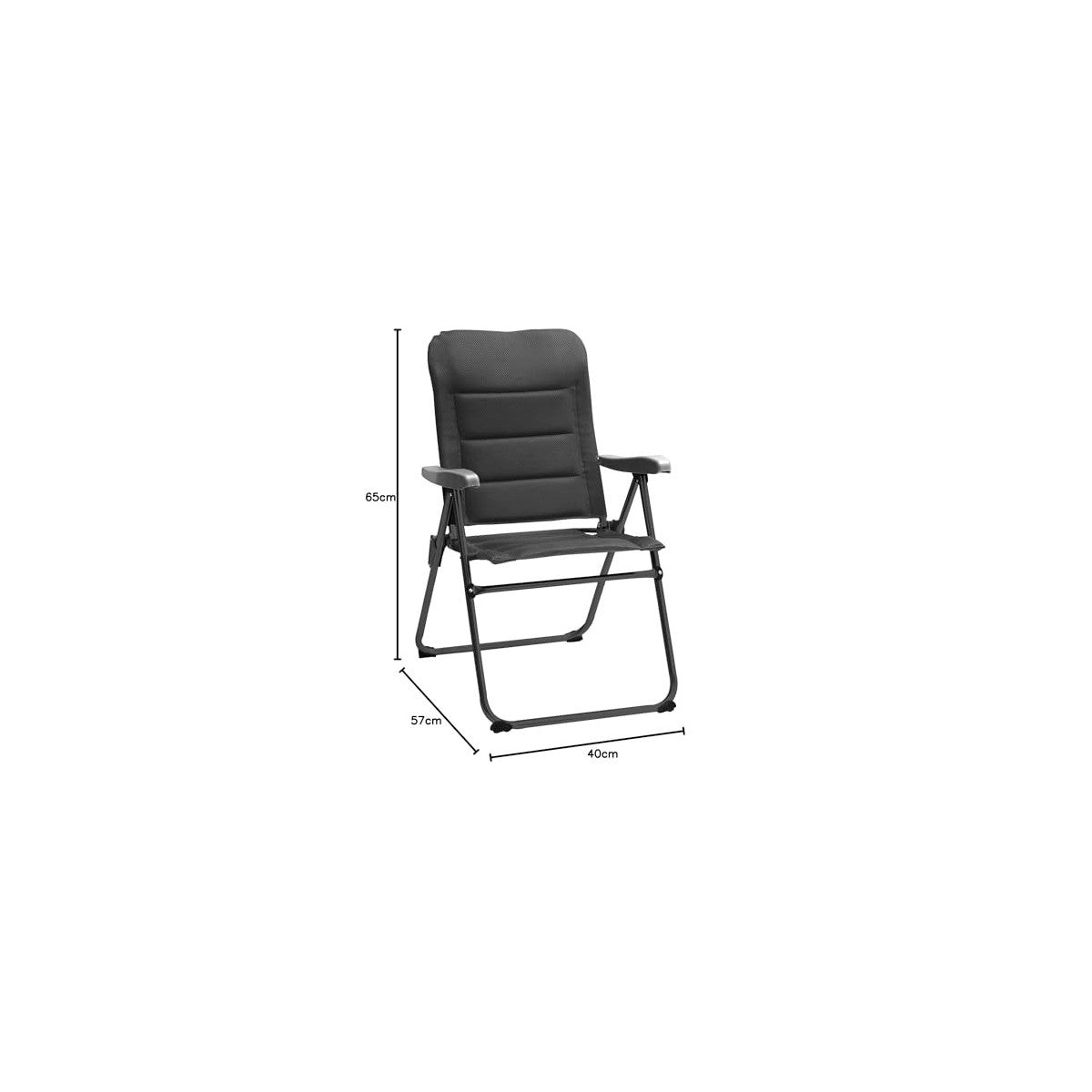 Brunner Skye 3D Compact Sedia Pieghevole Salvaspazio in Alluminio con Tessuto 3D Mesh, Portata 120 kg
