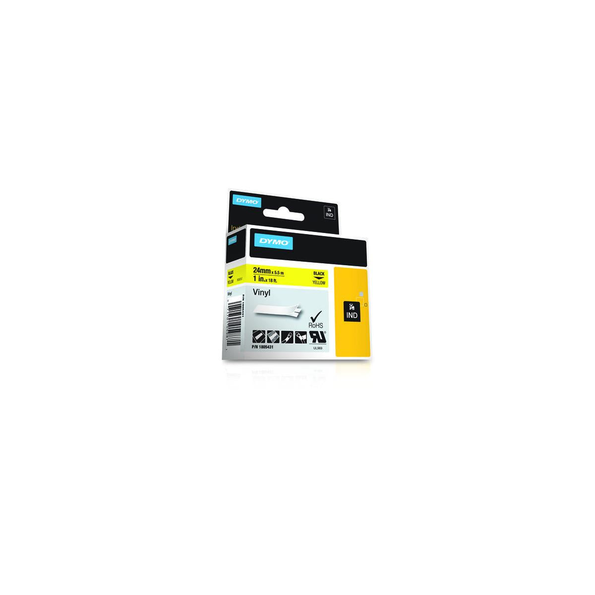 DYMO 1805431 nastro per etichettatrice Nero su giallo