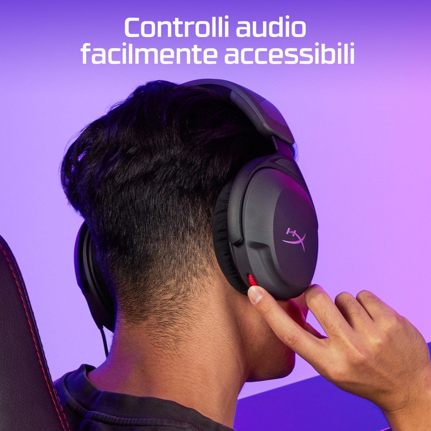 HyperX Cloud Stinger 2 Core da Gaming Headsets Cuffie Cablato a Padiglione Nero