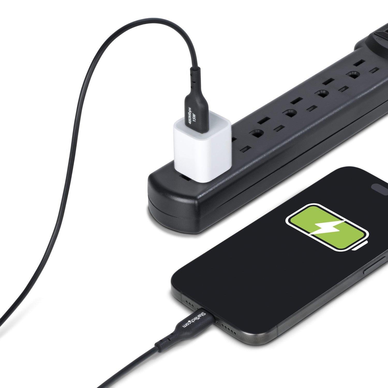 StarTech.com Cavo di Ricarica da USB-A a USB-C da 1m, carica e sincronizzazione, 3A, USB 2.0, rivestimento in TPE - Cavo di Ricarica USB Nero