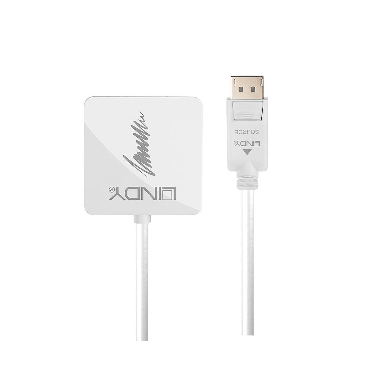 Lindy 41028 cavo e adattatore video DisplayPort DVI-D VGA (D-Sub) HDMI Nero