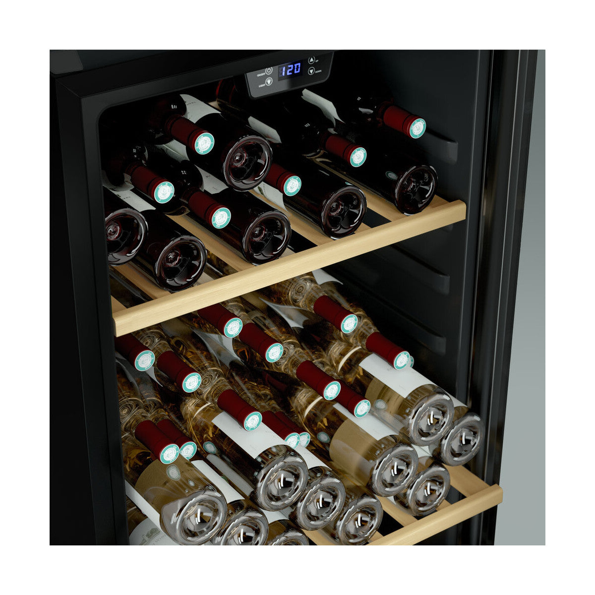Cavist CAVC122 cantina vino Cantinetta termoelettrica Libera installazione Nero, Acciaio inox 122 bottiglia/bottiglie