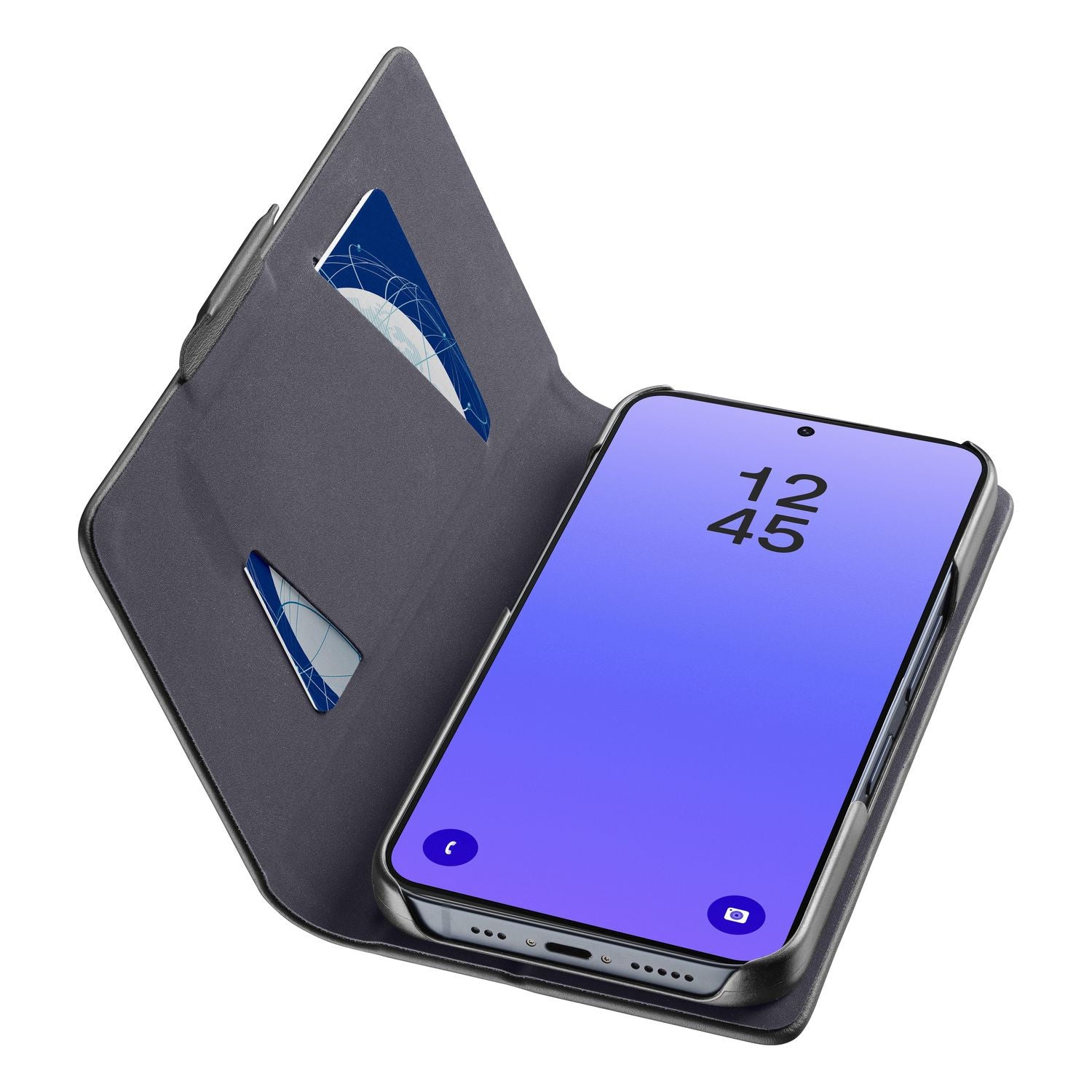 Cellularline BOOK 3 Galaxy A37 Custodia a libro con chiusura magnetica, tasca portacarte ed estrazione facilitata. Protegge il telefono senza ostacolare l accesso a tasti e connettori.