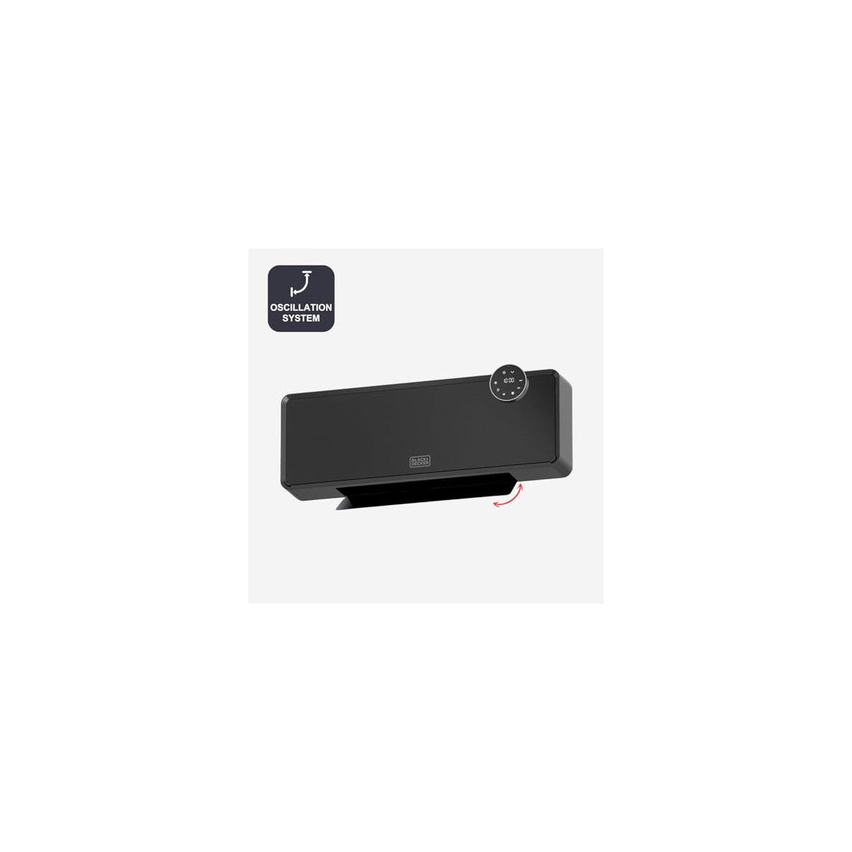 Black Decker Termoventilatore Da Parete Ceramico BXWSH2001E 2000W Con Telecomando