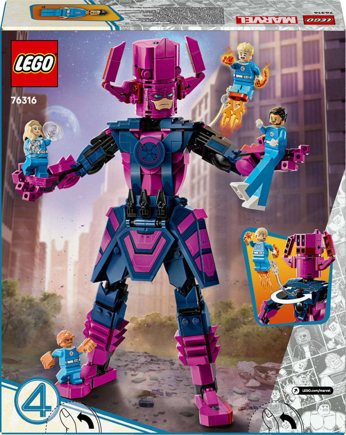 LEGO Marvel Fantastici Quattro vs Galactus 76316 Set Costruzione 427 Pezzi 9