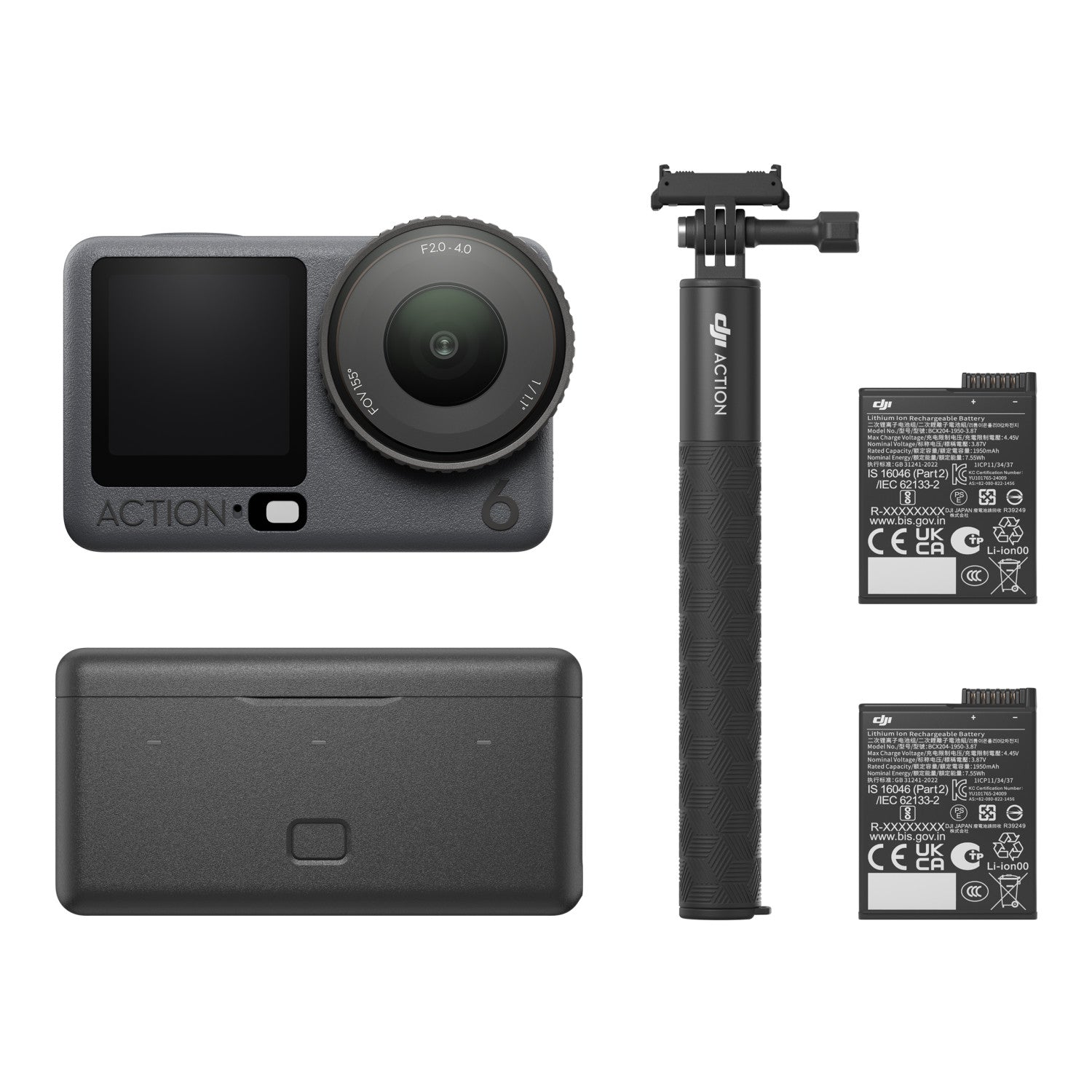 DJI Osmo Action 6 Adventure Combo fotocamera per sport d'azione 38 MP 4K Ultra HD CMOS 25,4 / 1,1 mm (1 / 1.1") Wi-Fi 149 g