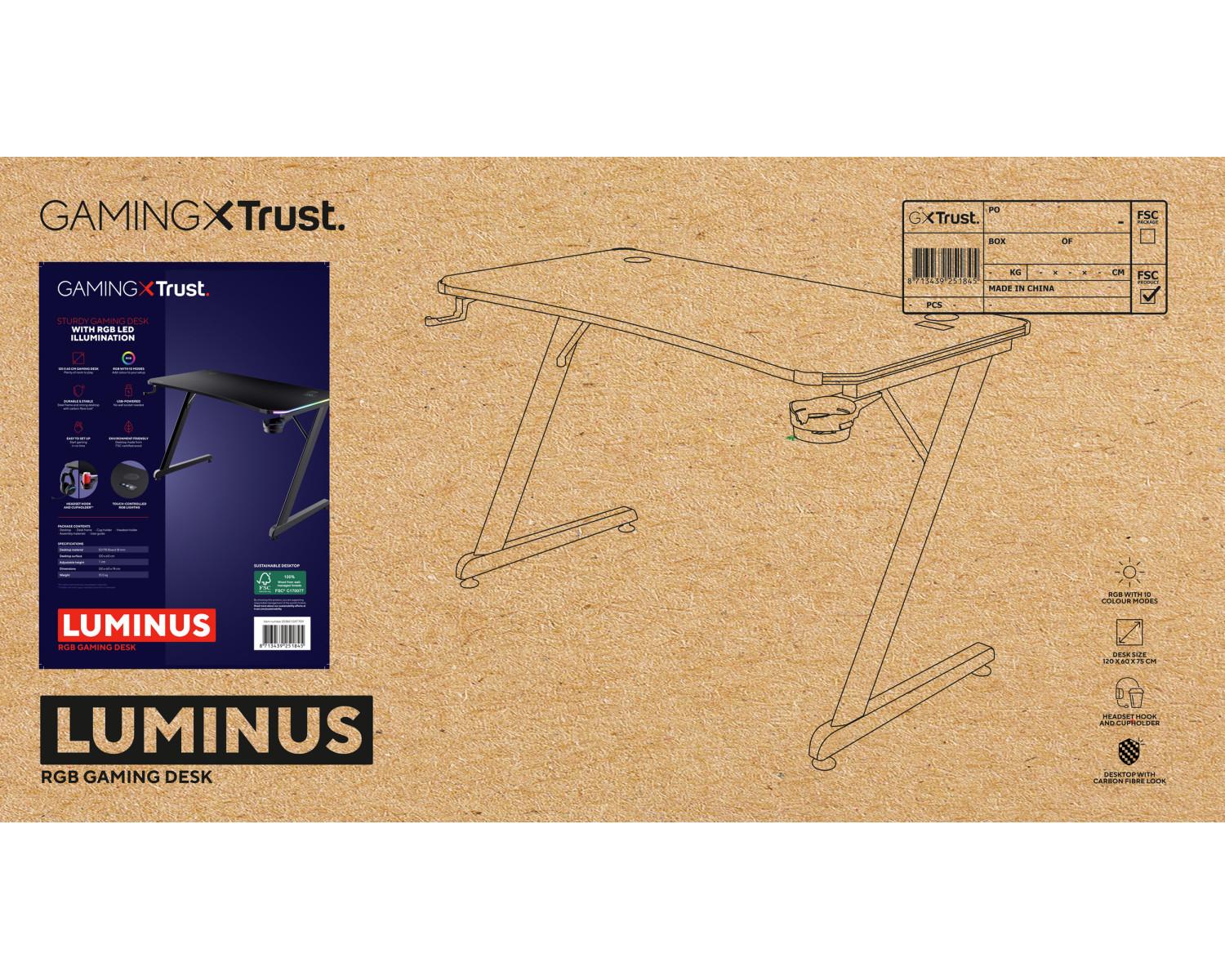 Trust GXT 709 LUMINUS Nero