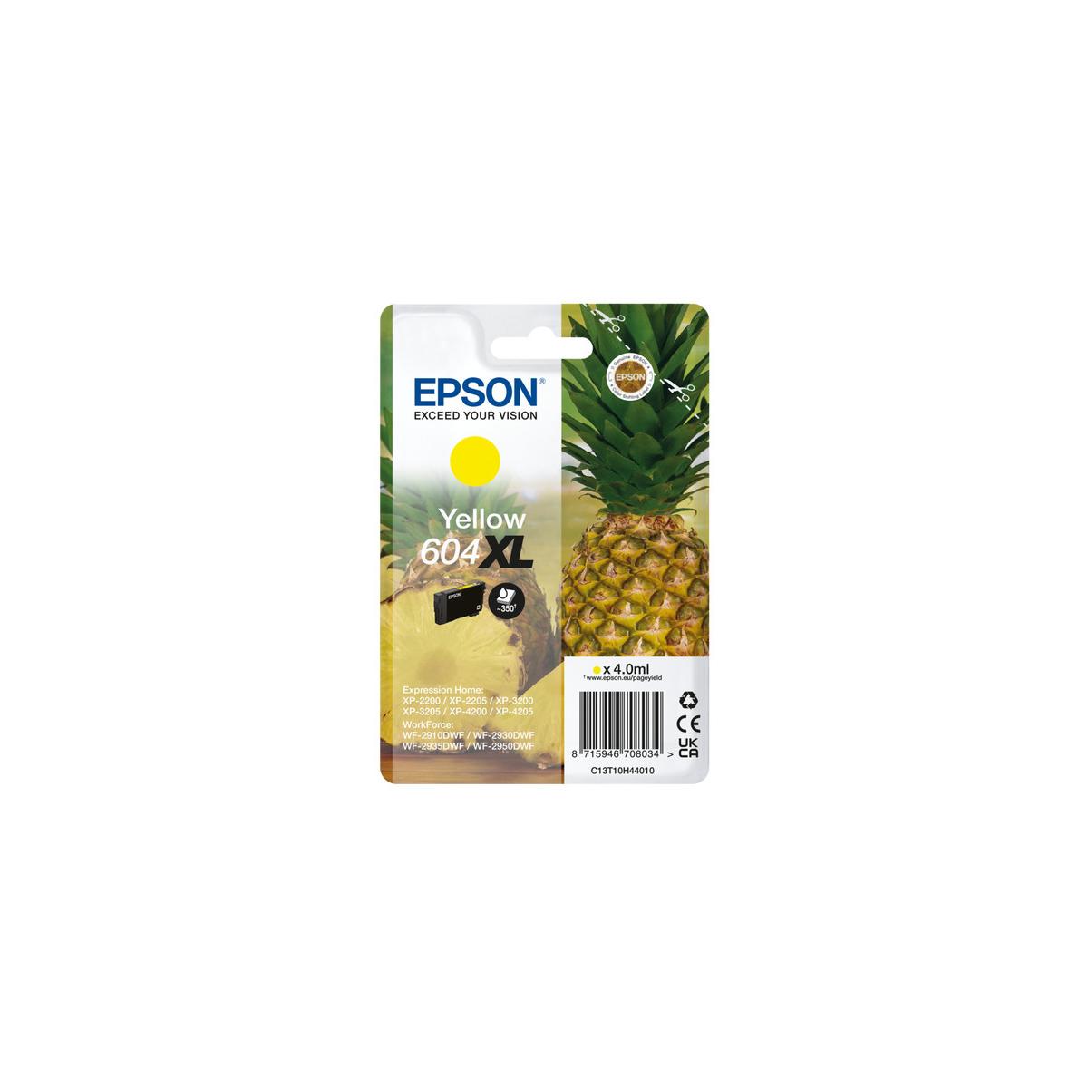 Epson 604XL cartuccia d'inchiostro 1 pz Originale Resa elevata (XL) Giallo