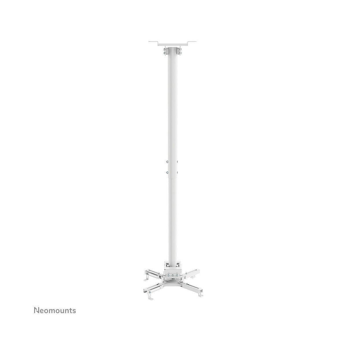 Neomounts CL25-550WH1 Supporto a soffitto beamer - alt. 74,5-114,5 cm - montaggio facile - mobilità completa
