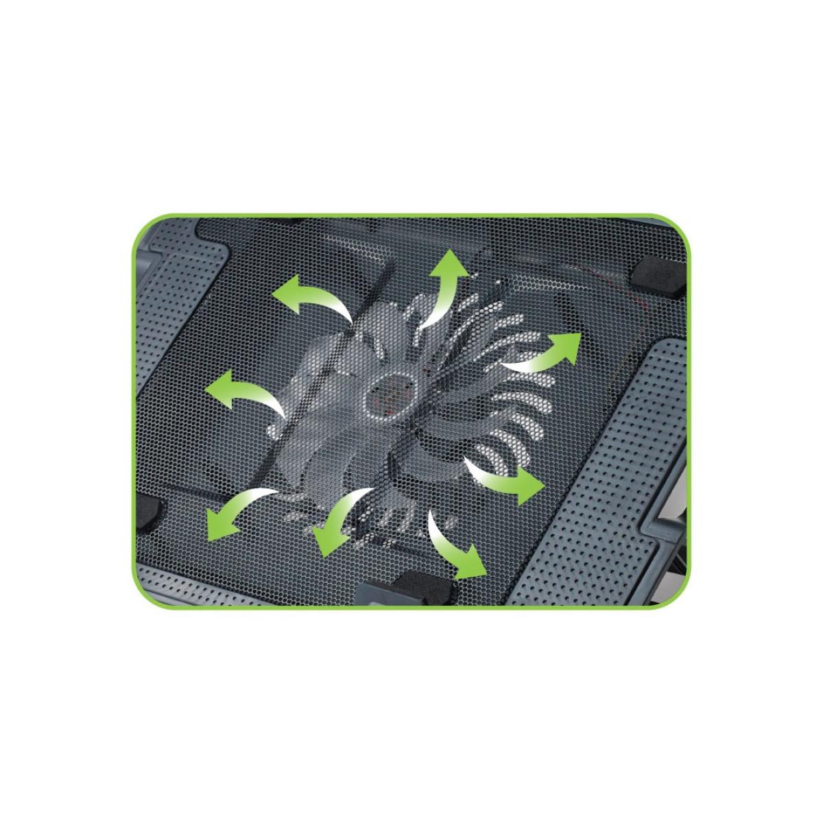 Techly Supporto per notebook fino a 17.3" con sistema di raffreddamento