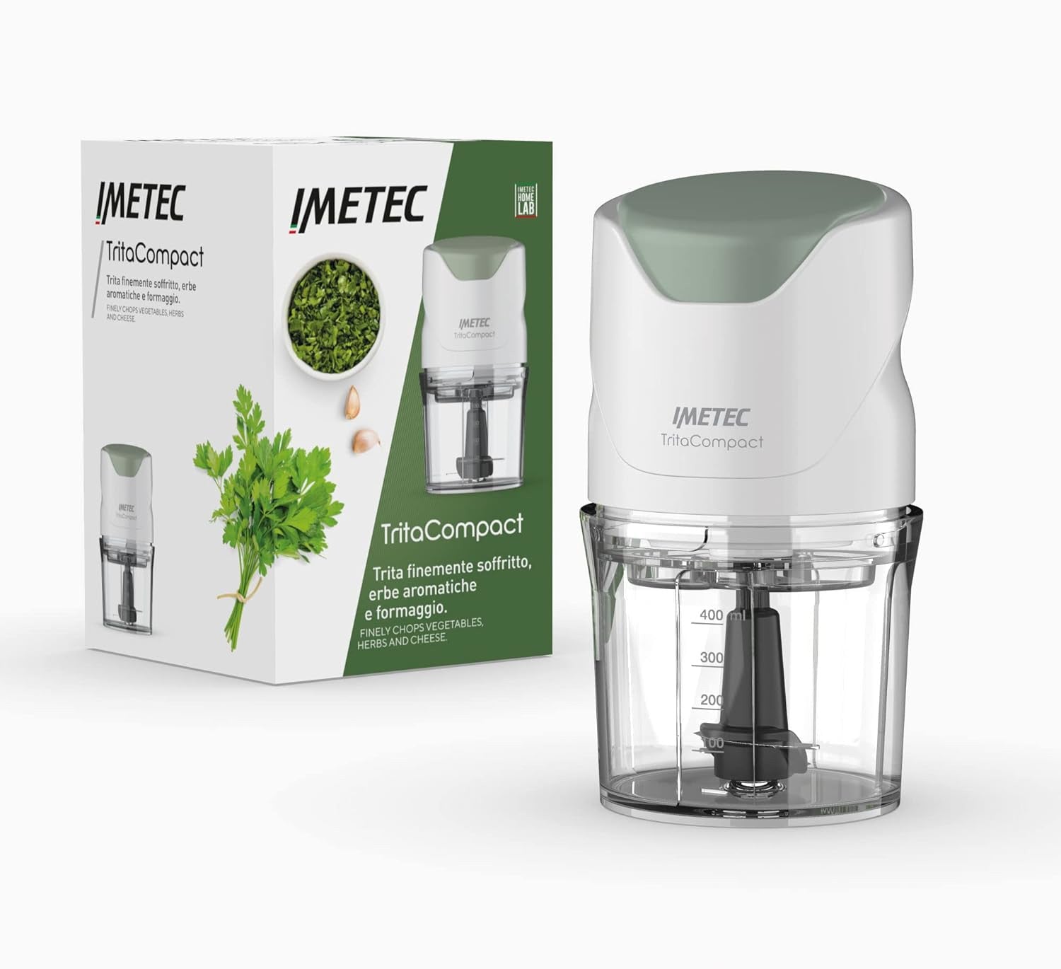 Imetec TritaCompact Tritaverdure Elettrico 0,4 L Verde Bianco 350 W