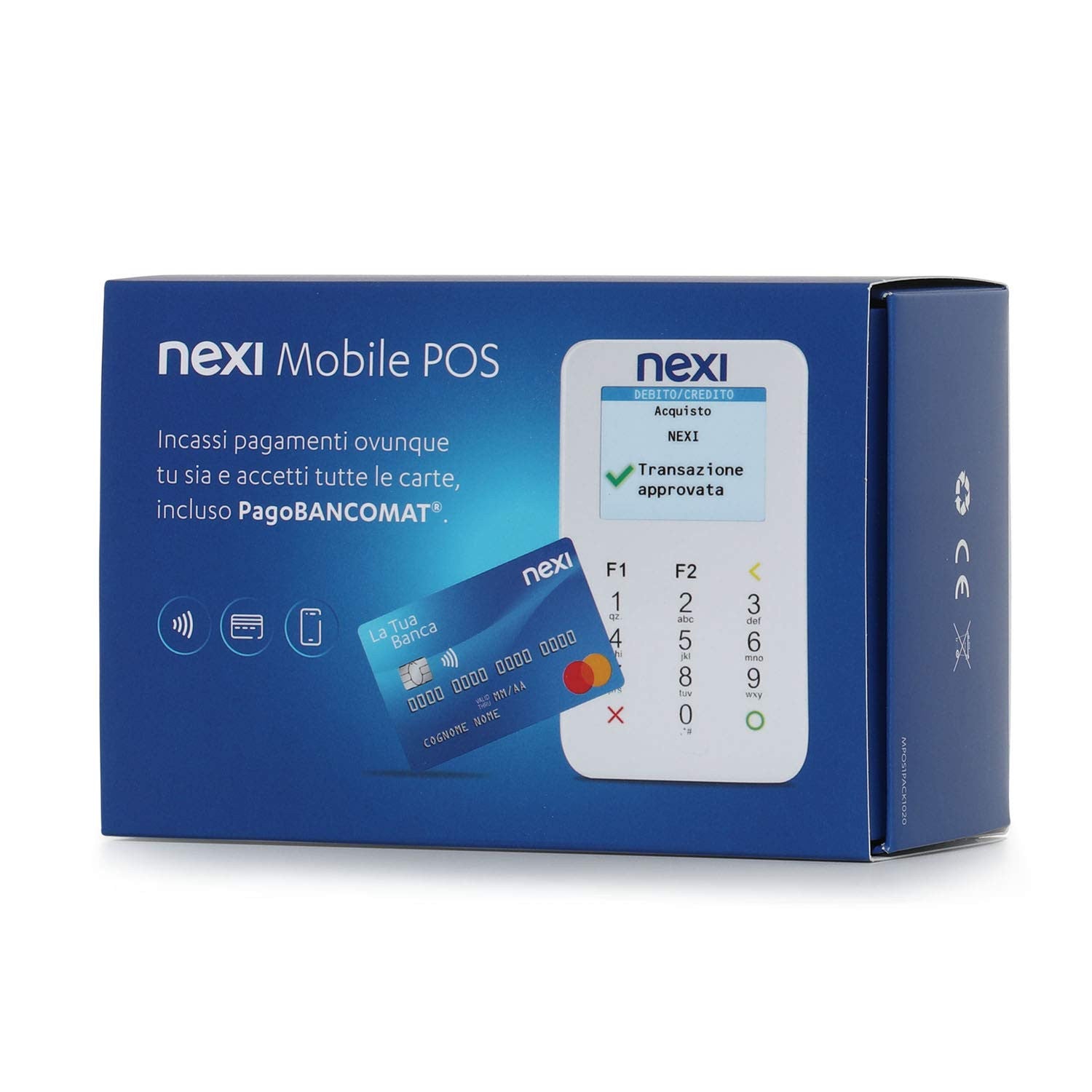 Nexi Mobile Pos - Pos Portatile Contactless, Lettore Elettronico Portatile Per Pagamenti Con Bancomat, Carta Di Credito, Prepagata, Apple Pay E Google Pay - Firma Digitale Con App Nexi Mobile