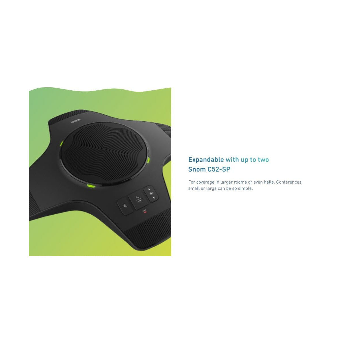 Snom C620 Telefono Per Conferenze Wireless Dect Con 2 Microfoni Wireless