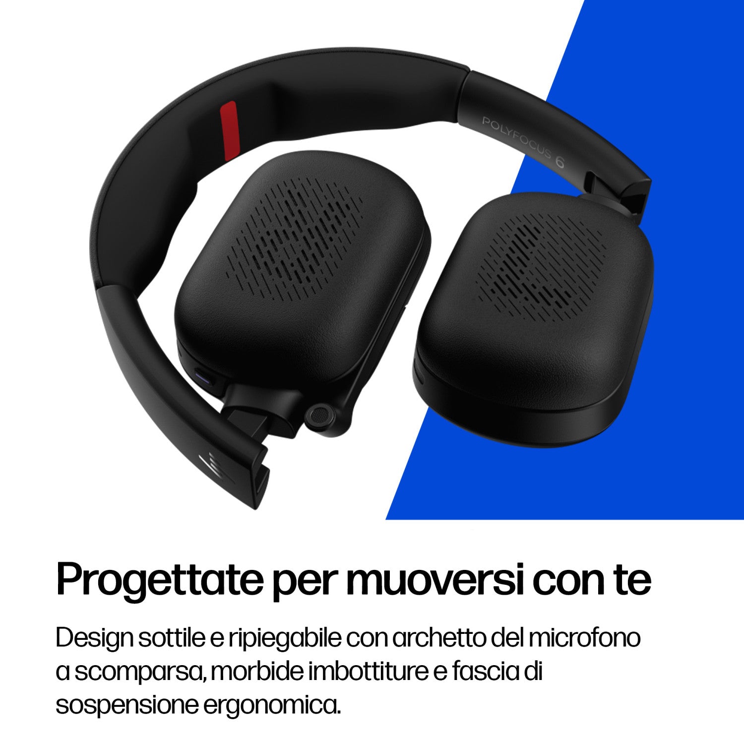 HP Poly Cuffie Bluetooth stereo Focus 625 Fold