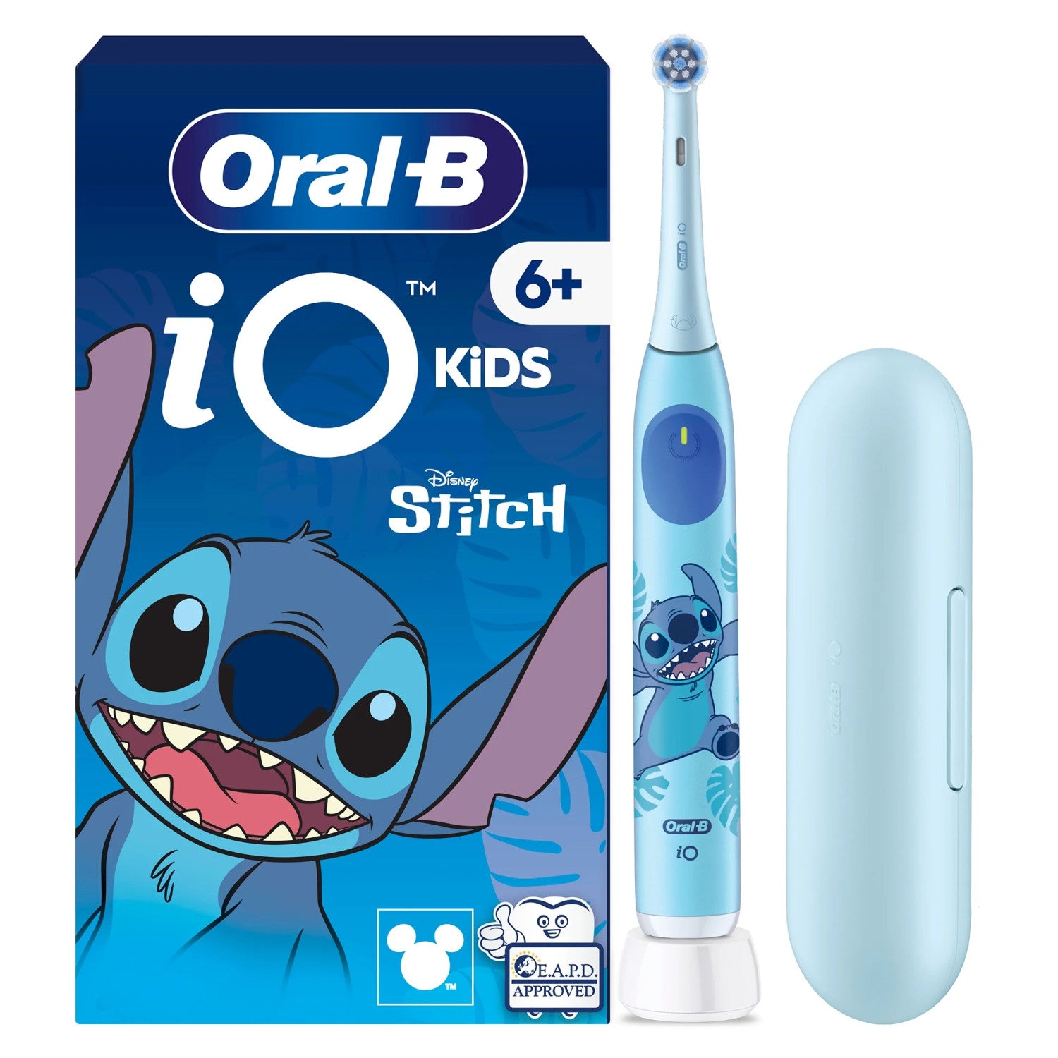 Oral-B iO Kids Disney Stitch with Travel Case Bambino Spazzolino rotante Blu