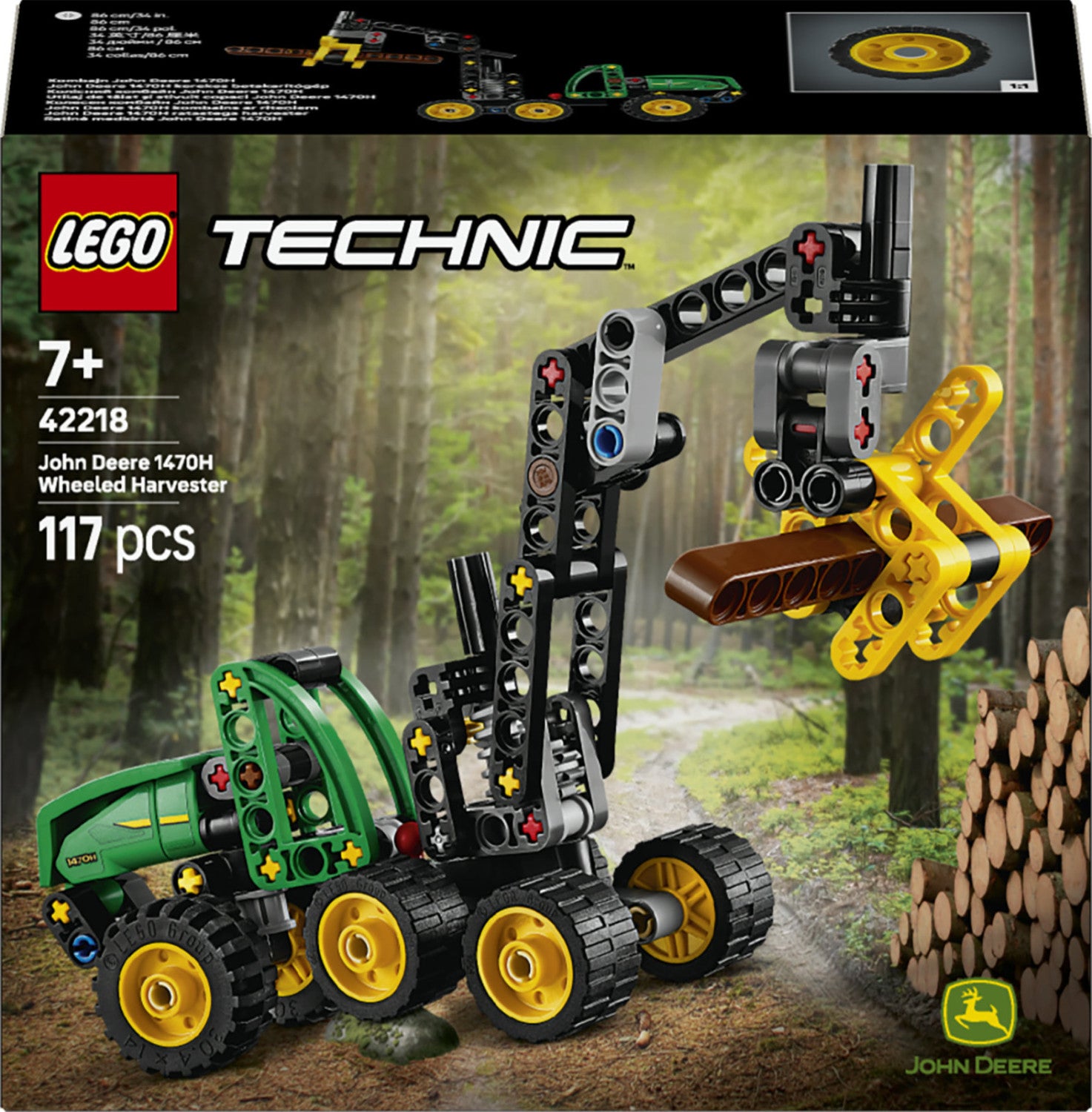 LEGO Technic Mietitrebbia Gommato John Deere 1470H 42218 117 Pezzi dai 7 Anni