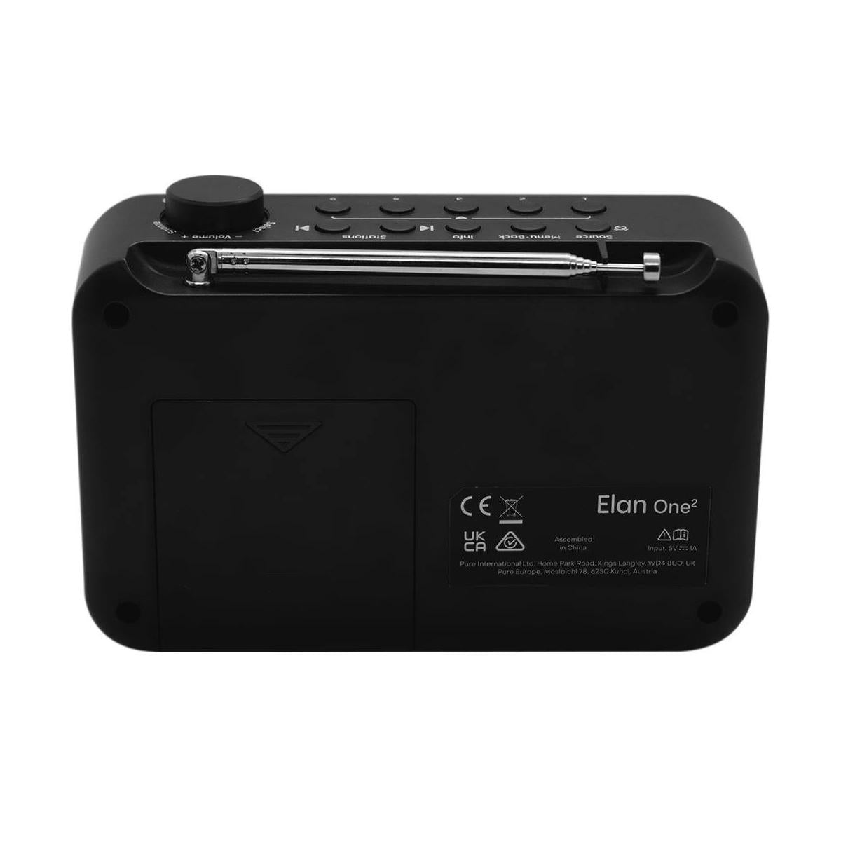 Pure One2 252517 Radio Portatile ELAN Coton Nero