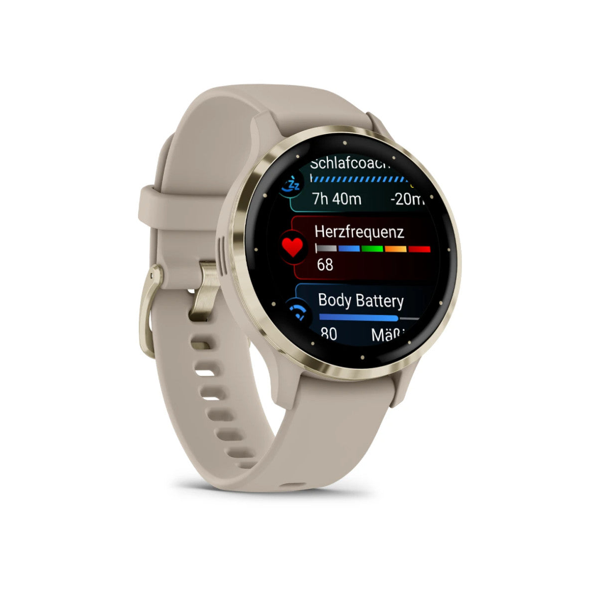 Garmin Venu 3S 3,05 cm (1.2") AMOLED 41 mm Digitale 390 x 390 Pixel Touch screen Oro, Grigio Wi-Fi GPS (satellitare)