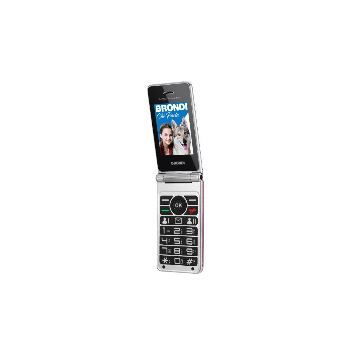 Brondi Amico Preziozo Telefono Cellulare Senior Doppia SIM Viola