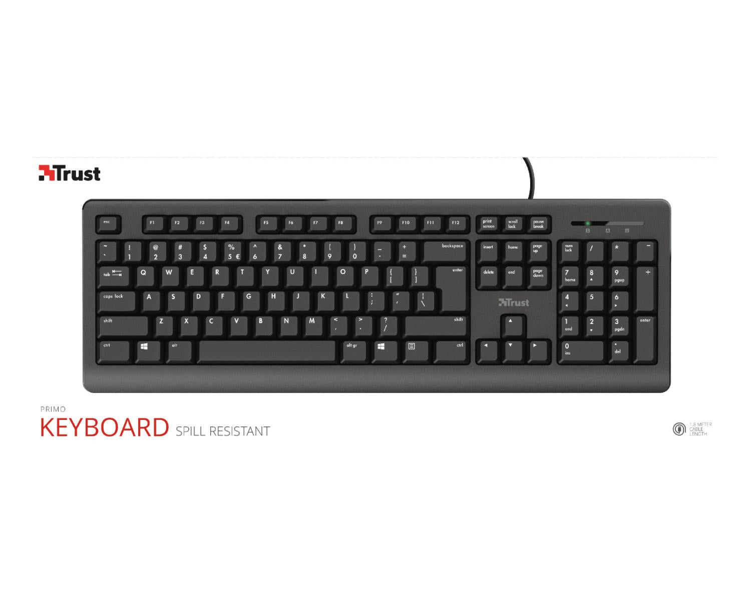 Trust Primo tastiera USB QWERTY Italiano Nero
