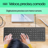 HP 150 Wired Keyboard tastiera USB Nero