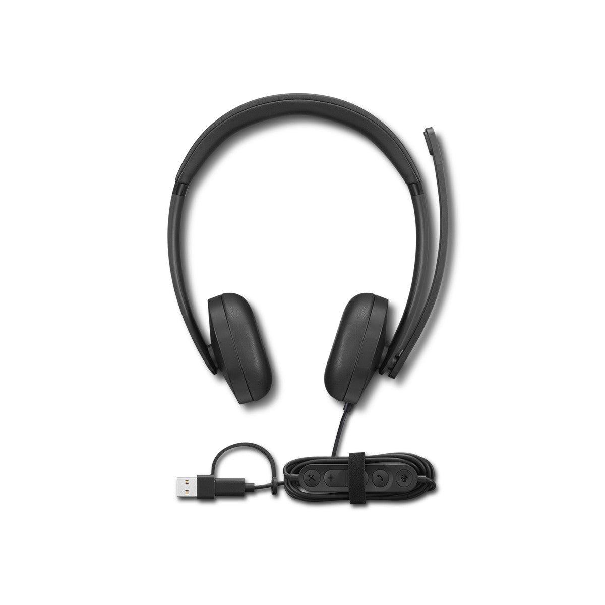 Lenovo VoIP Headset 5000 Auricolare Cablato A Padiglione Ufficio USB tipo-C Nero