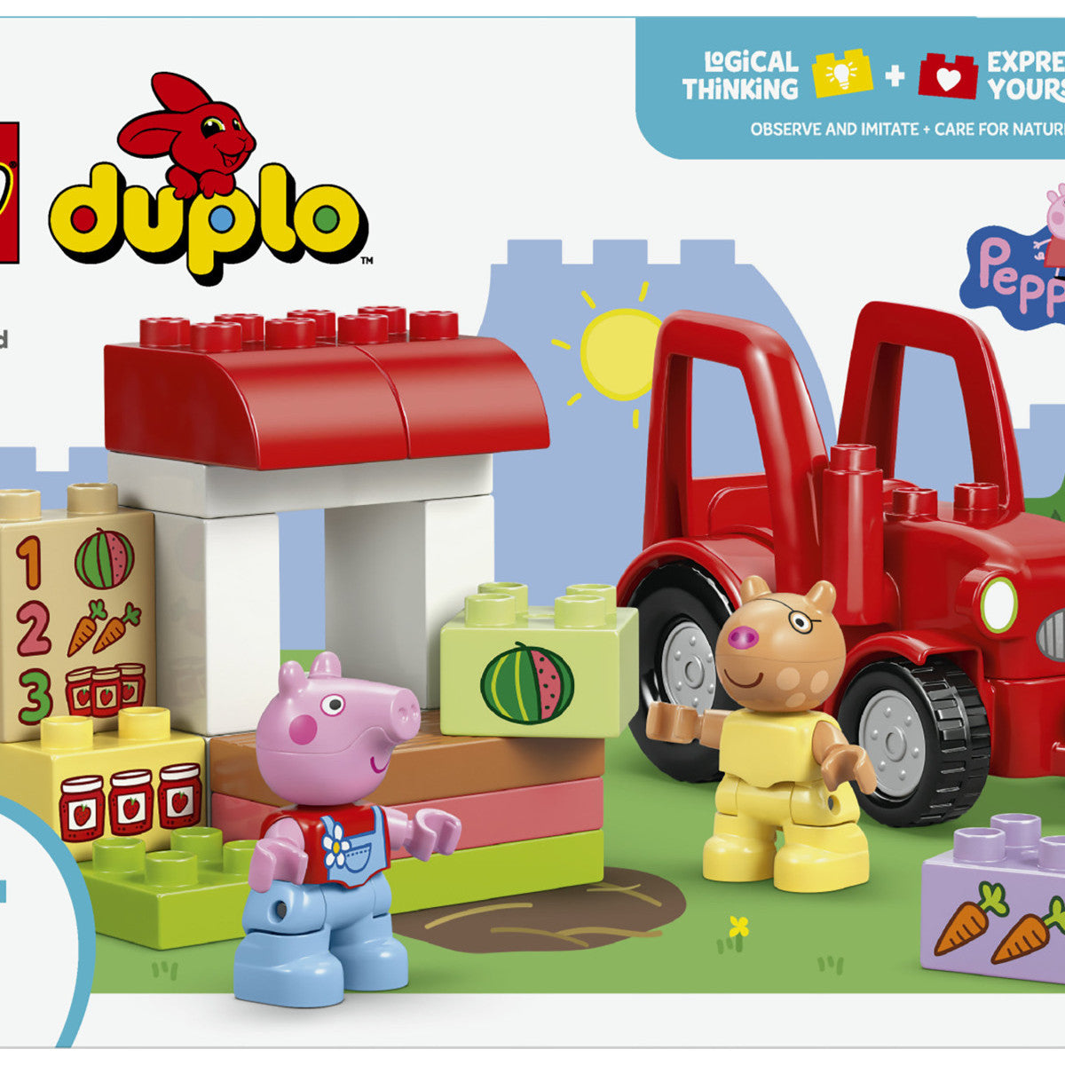 LEGO DUPLO Peppa Pig Trattore e Mercato 10468 18 pezzi da 2 anni