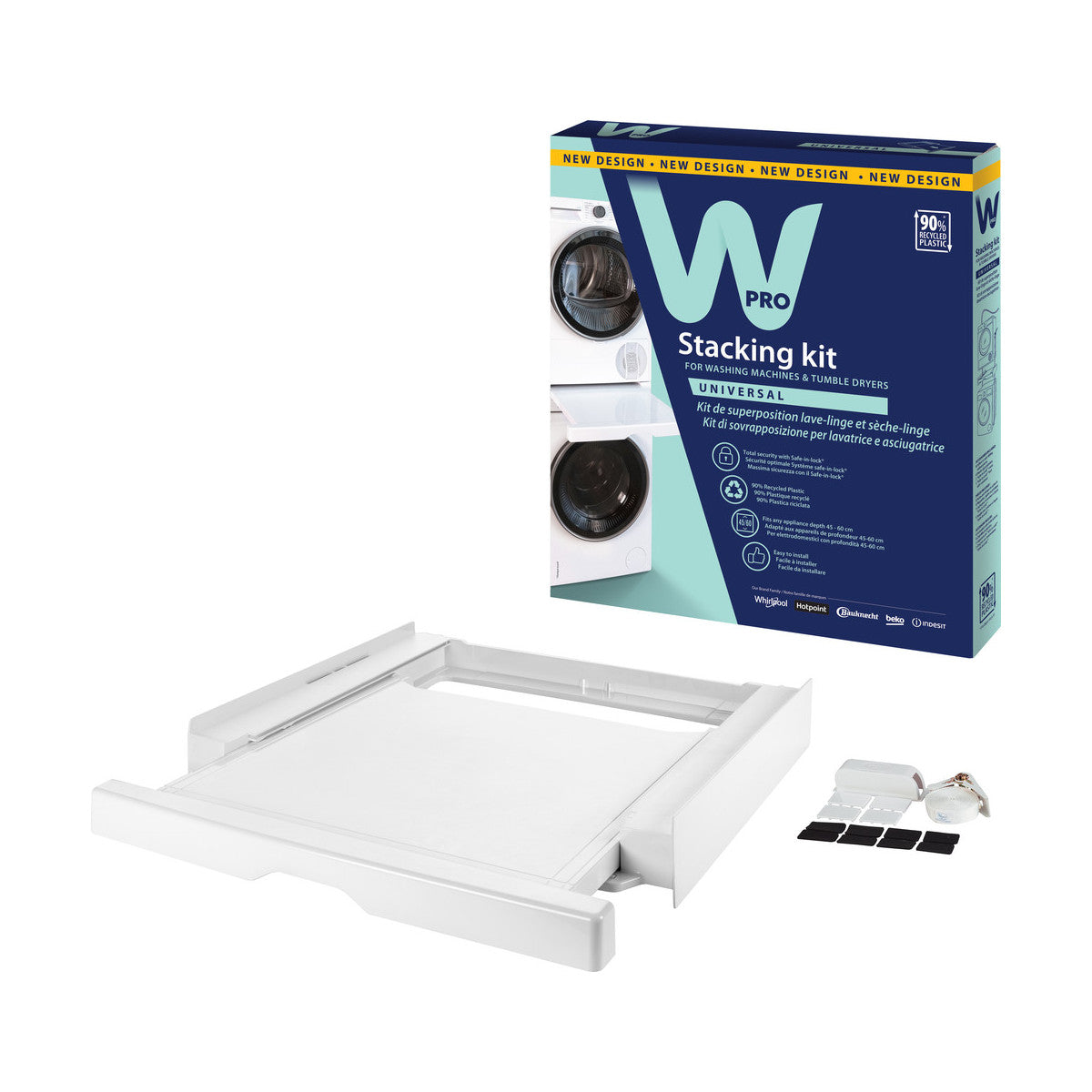Wpro SKN101 accessorio e componente per lavatrice Kit di sovrapposizione 1 pz