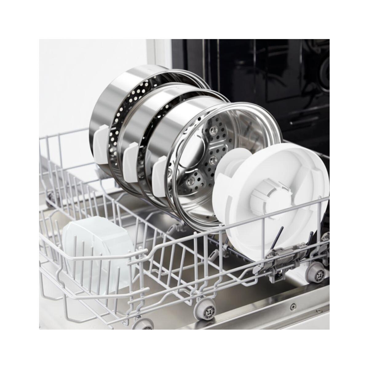 Tefal Convenient Series Deluxe VC502D pentola a vapore 3 cestelli Superficie piana 900 W Acciaio inox Bianco