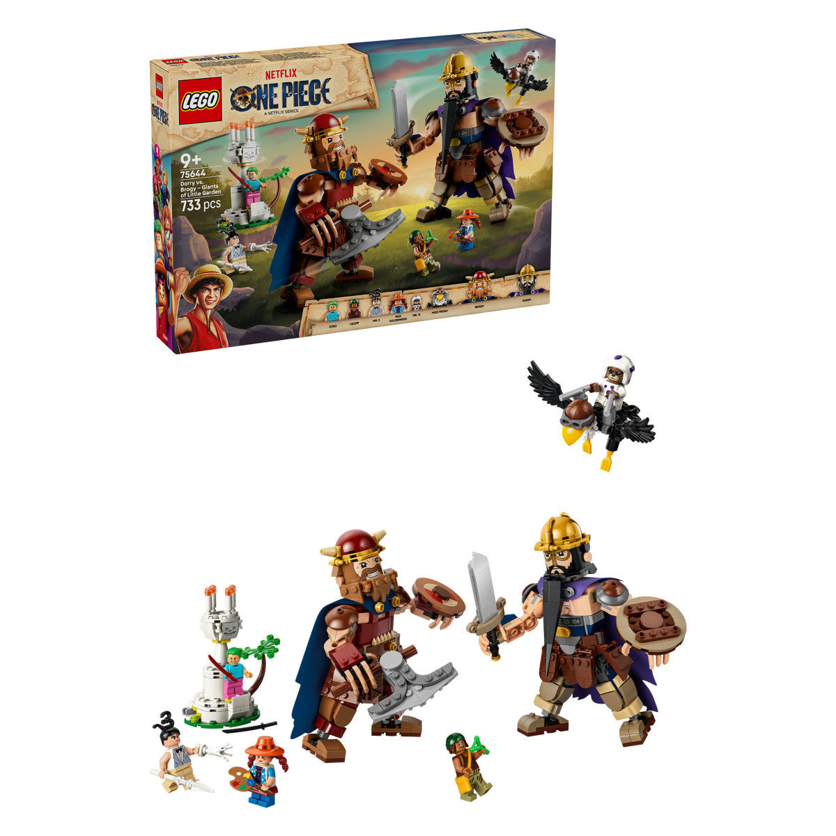 LEGO One Piece 75644 Dori Contro Brogi Giganti Di Little Garden, Gioco Con 2 Action Figure, 5 Minifigure, Regalo Bambini 9