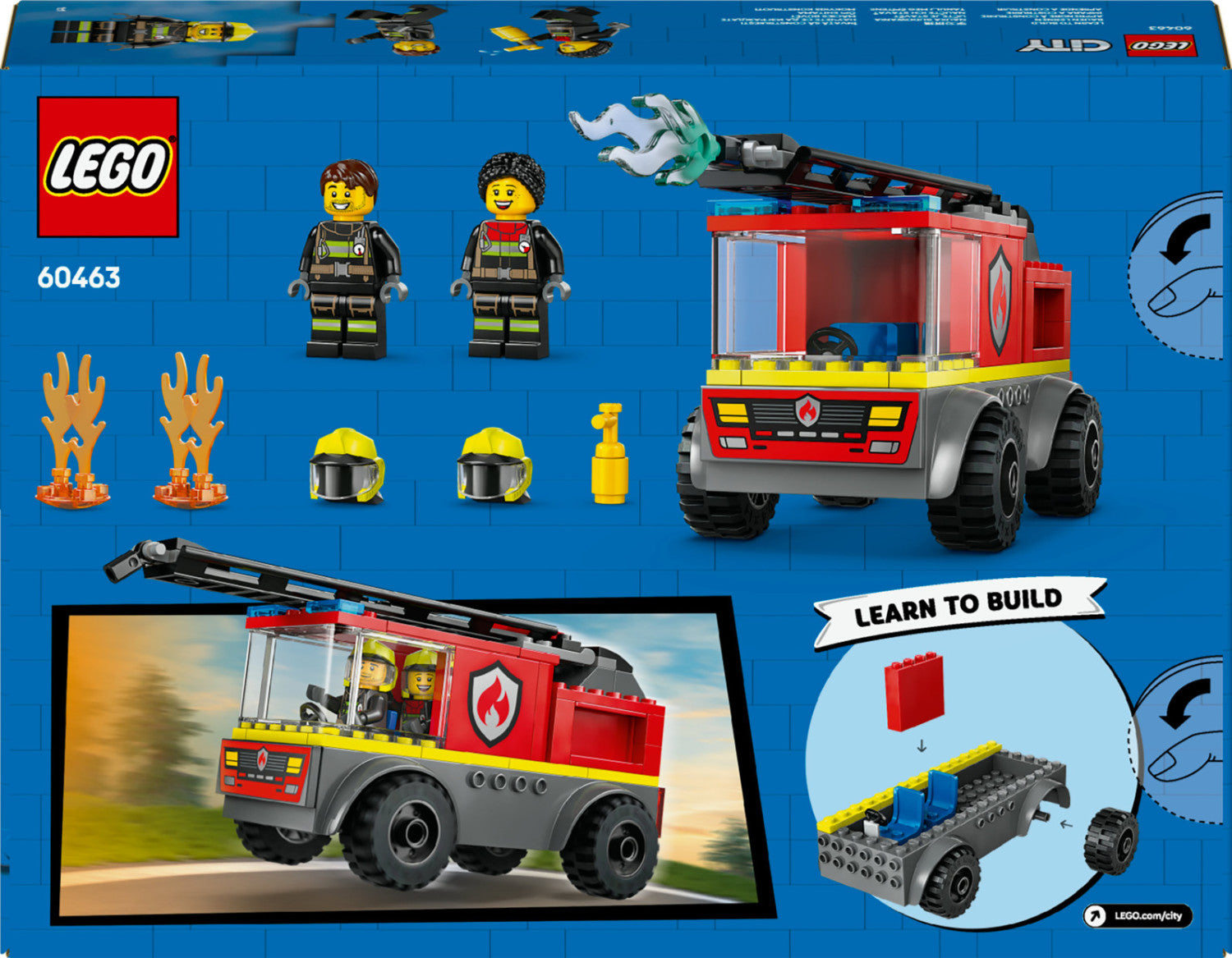 LEGO City Camion dei Pompieri con Scala 60463 Set Costruzione 82 Pezzi 4