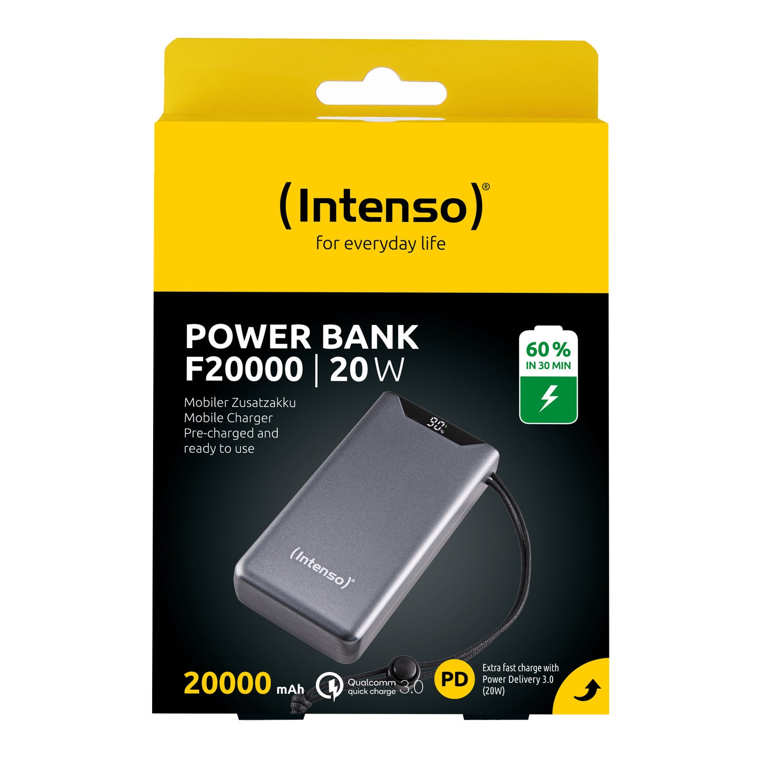 Intenso 7332054 batteria portatile Polimeri di litio (LiPo) 20000 mAh Grigio