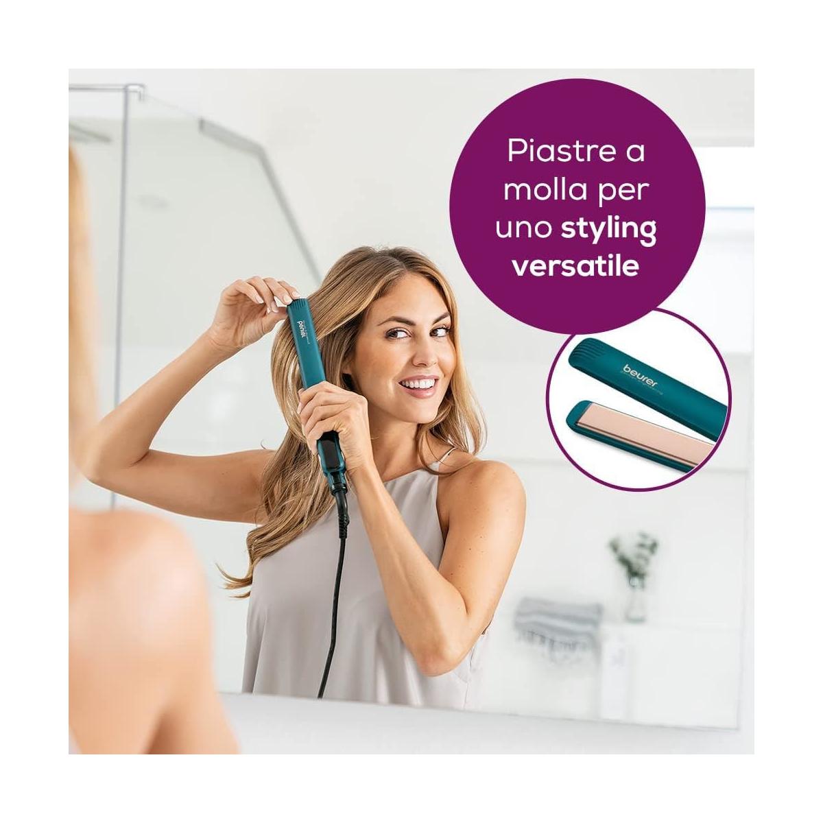 Beurer HS 50 Piastra per capelli Caldo Blu