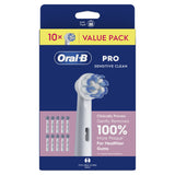 Oral-B Testina Di Ricambio PRO Sensitive Clean Bianca, Confezione Da 10 Testine