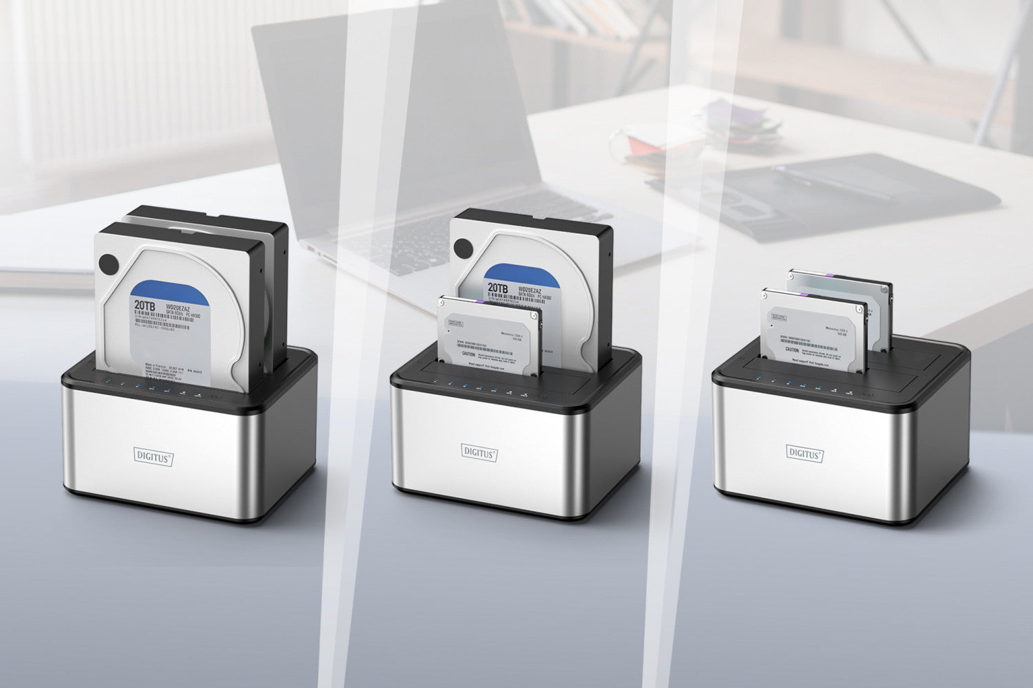 Digitus USB 3.0 dual SATA HDD docking station 2,5 pollici/ 3,5