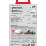 SBS TEEARTWSGOPODSW cuffia e auricolare True Wireless Stereo (TWS) In-ear Musica e Chiamate Bluetooth Bianco