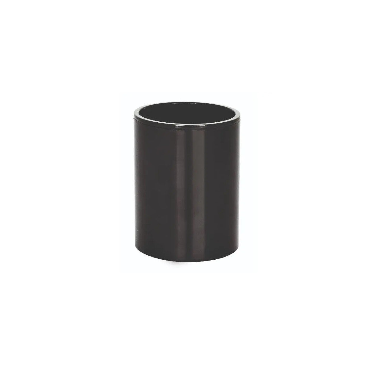 Iternet Portapenne Rotondo in ABS Nero Ø 10,3 cm H 8,2 cm