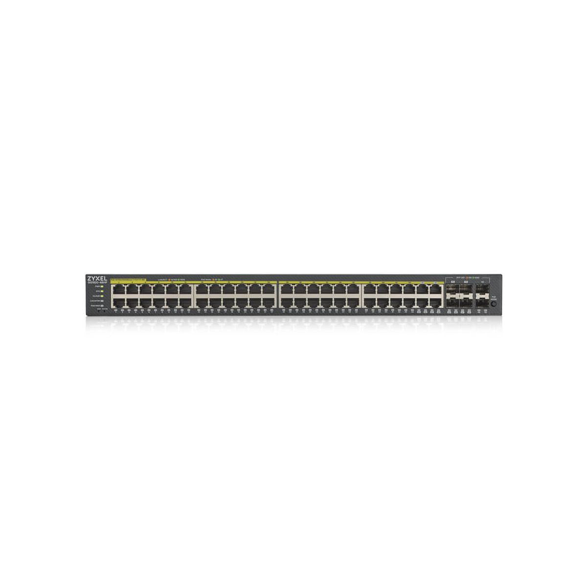 Zyxel GS1920-48HPV2 Gestito Gigabit Ethernet (10/100/1000) Supporto Power over Ethernet (PoE) Nero