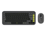 Logitech POP Icon Combo tastiera Mouse incluso Universale Bluetooth QWERTY Indiano Grafite, Verde