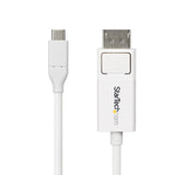 StarTech.com Cavo da USB-C a DisplayPort 1.2 da 2m, 4K 60 Hz, cavo adattatore bidirezionale da DP a USB Type-C / da USB-C a DP, compatibile con Thunderbolt, Bianco