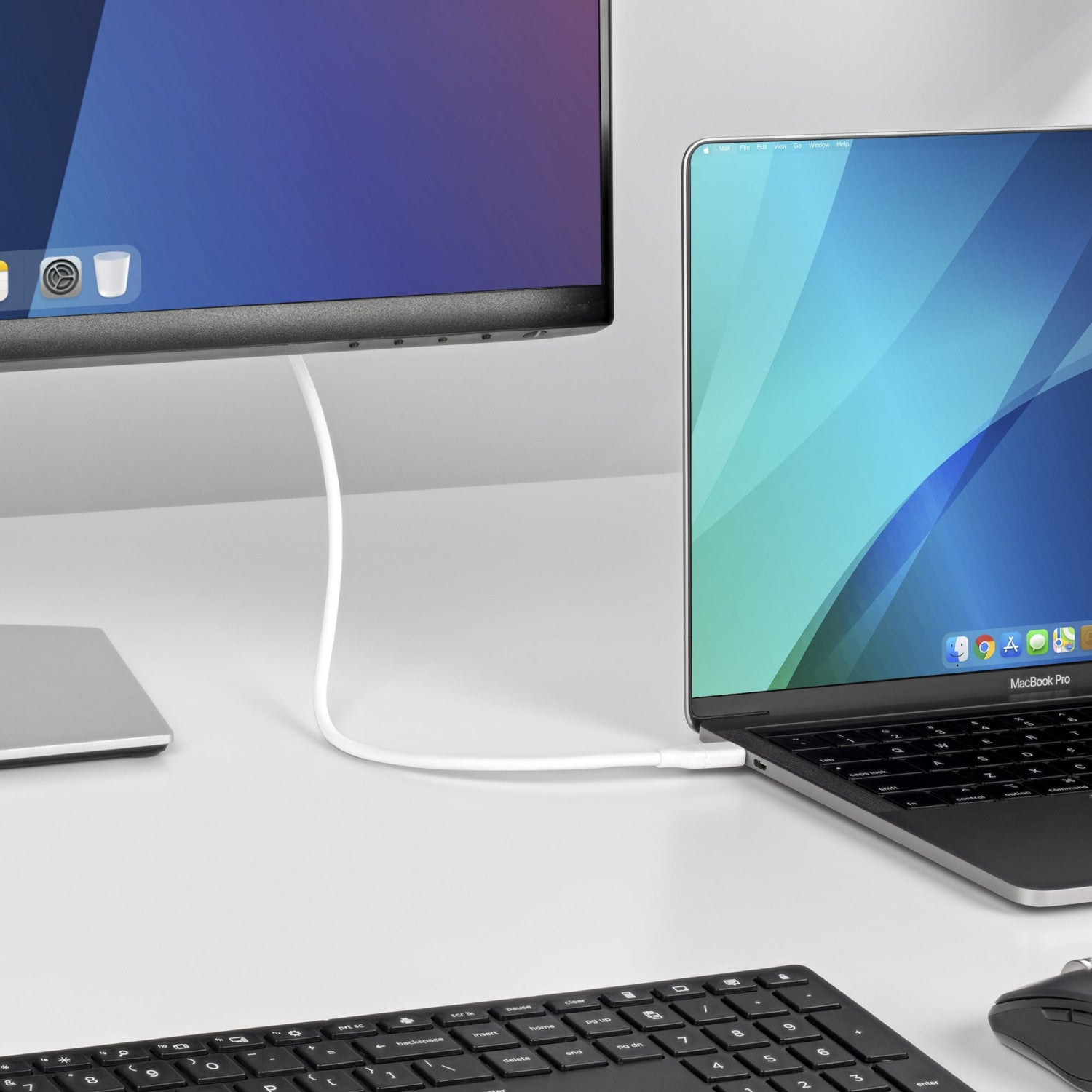 StarTech.com Cavo da USB-C a DisplayPort 1.2 da 2m, 4K 60 Hz, cavo adattatore bidirezionale da DP a USB Type-C / da USB-C a DP, compatibile con Thunderbolt, Bianco