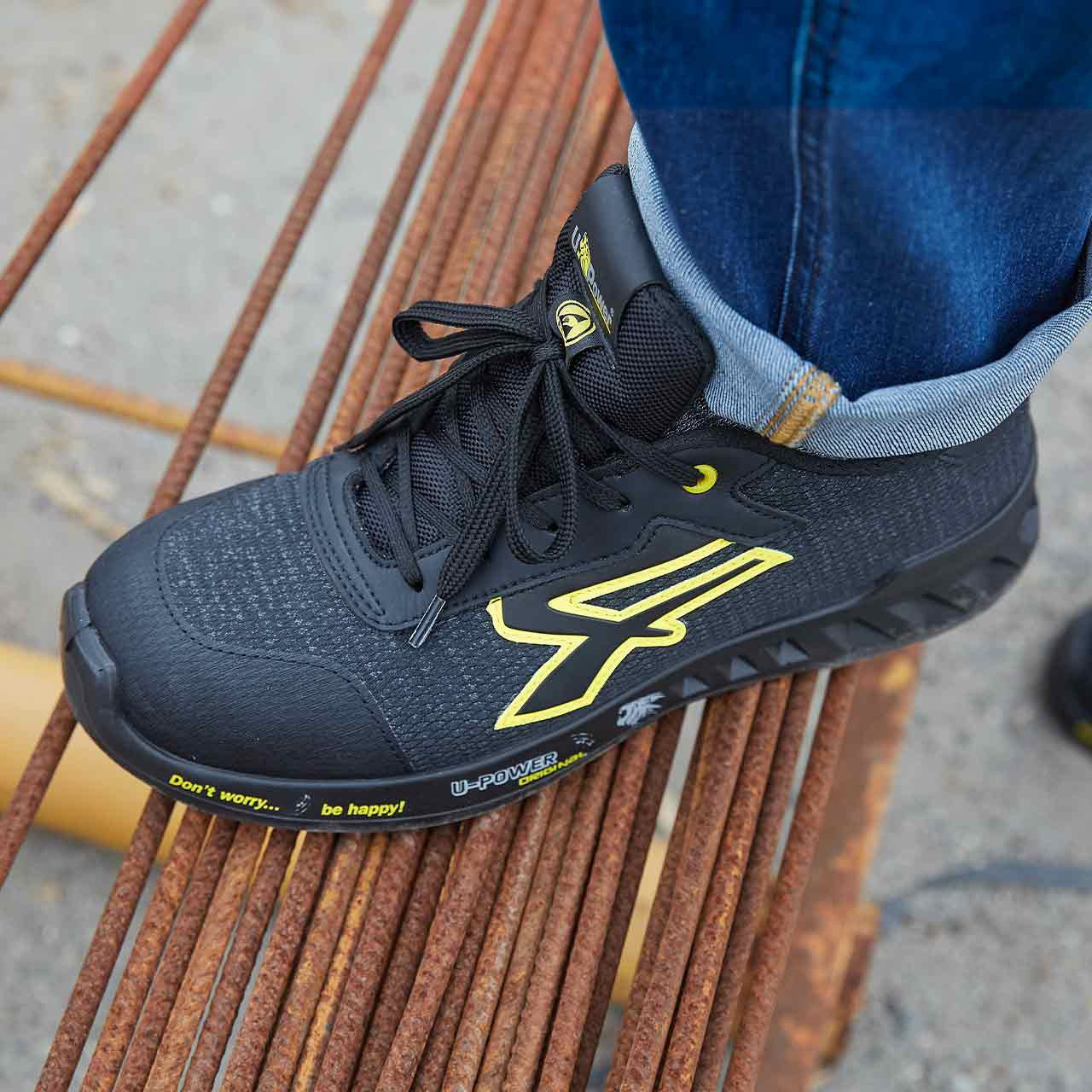 U-Power Frank s ESD Unisex Adulto Nero, Giallo