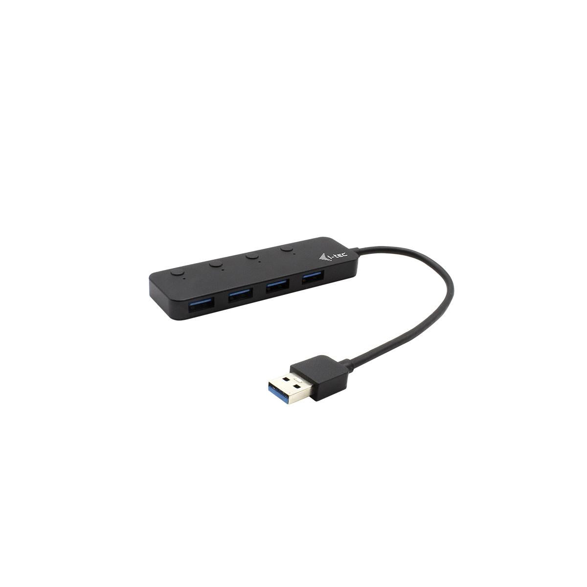 i-tec U3CHARGEHUB4 hub di interfaccia USB 3.2 Gen 1 (3.1 Gen 1) Type-A 5 Mbit/s Nero