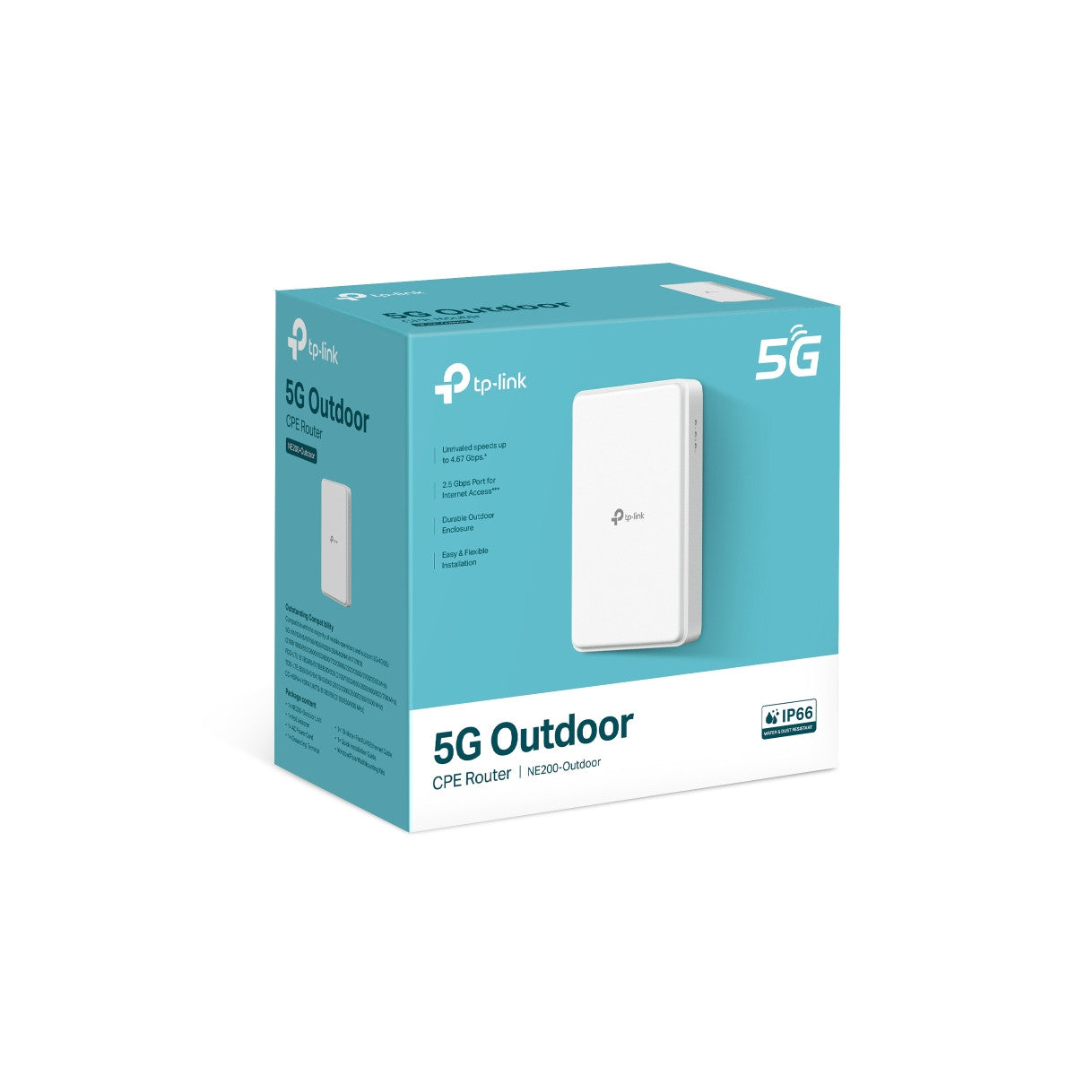 TP-Link 5G Outdoor Router Build-In 5G Modem 5G router wireless 2.5 Gigabit Ethernet Bianco