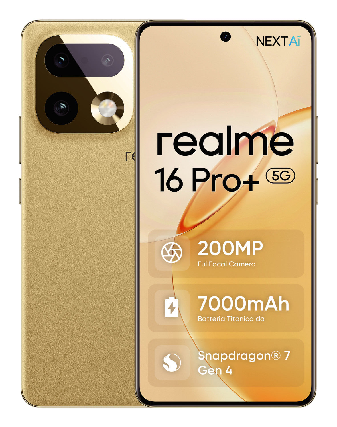 realme 16 Pro 17,3 cm (6.8") 5G USB tipo-C 12 GB 512 GB 7000 mAh Oro