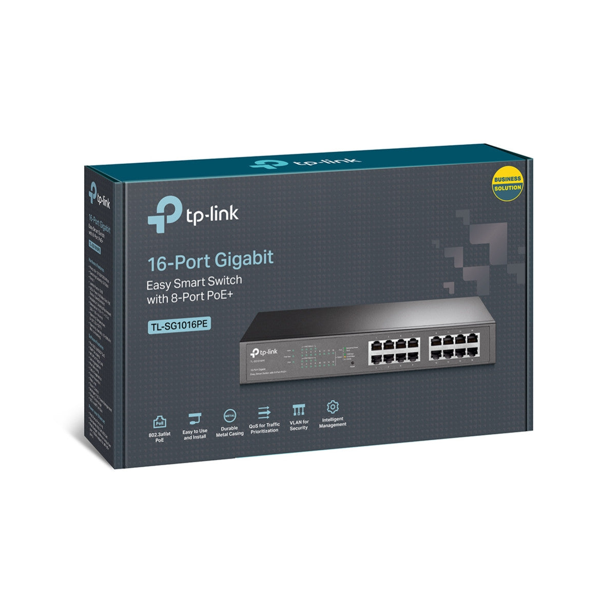TP-Link TL-SG1016PE switch di rete Gestito L2 Gigabit Ethernet (10/100/1000) Supporto Power over Ethernet (PoE) Nero