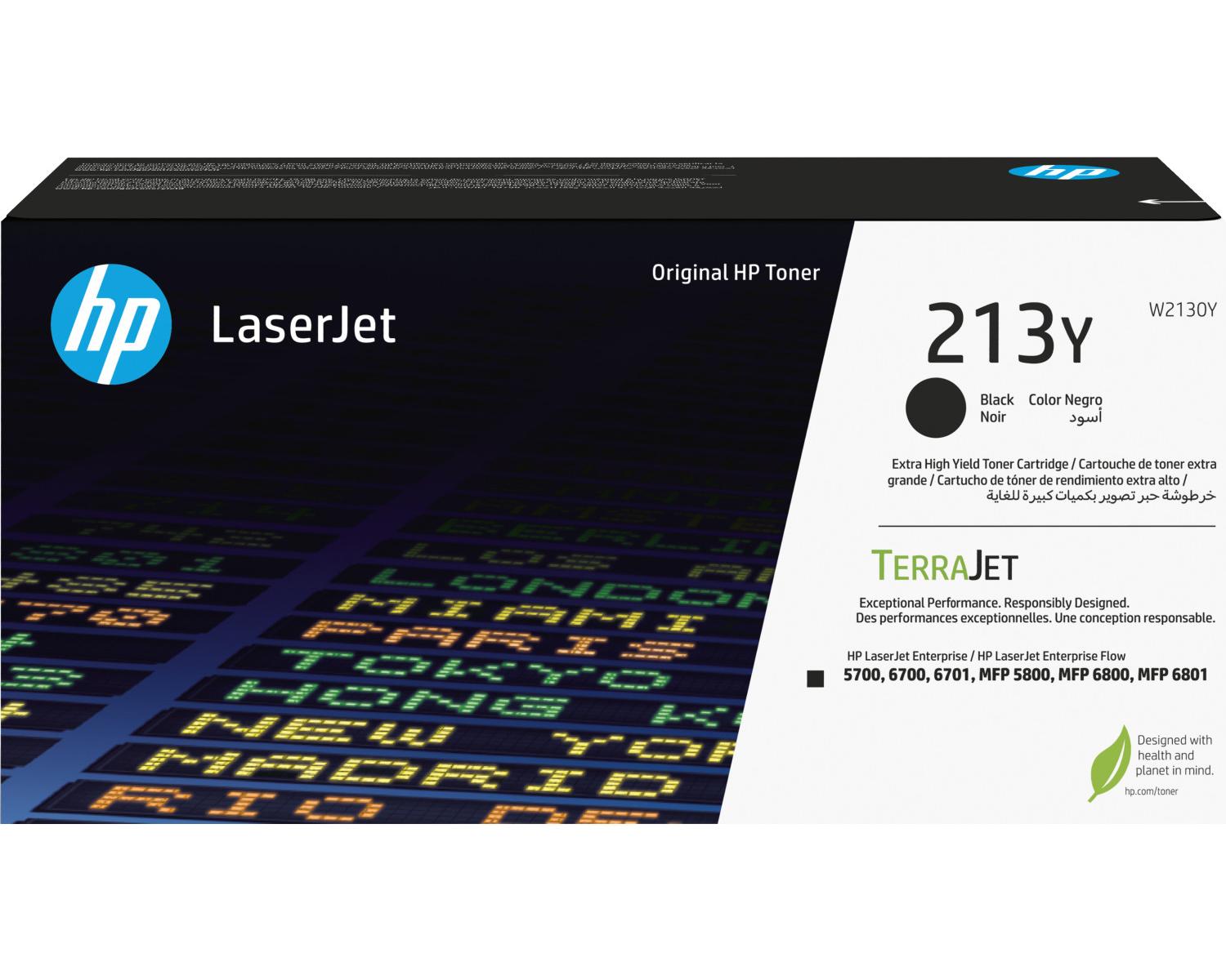 HP 213Y Extra High Yield Black Original LaserJet Toner Cartridge Cartuccia Toner 1 pz