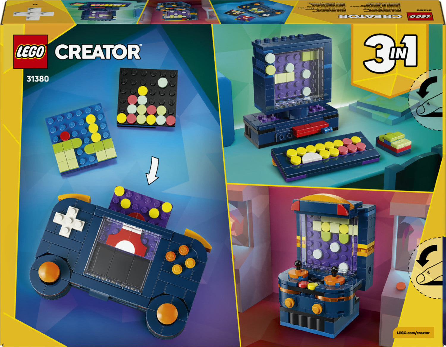LEGO Creator 3 in 1 Console di Gioco Retrò 31380 268 pezzi età 8